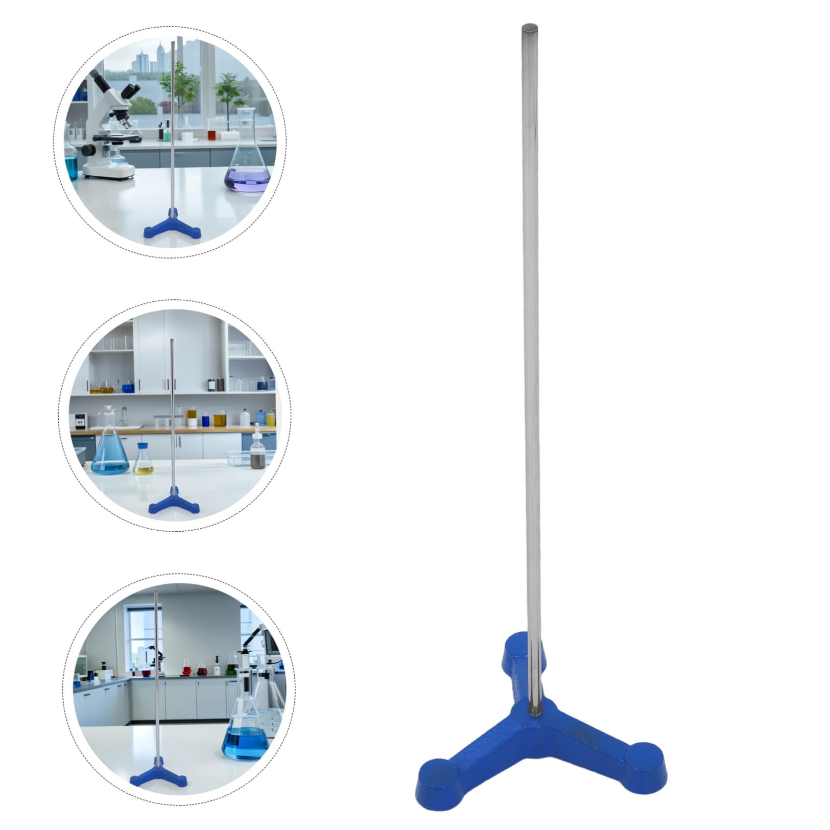 Homoyoyo Supporto da Laboratorio in Metallo Treppiede 110 MM, Base Stabile per Storta e Vetreria Chimica, Supporto Versatile per Attrezzature e Fiaschetta con Struttura Smontabile per