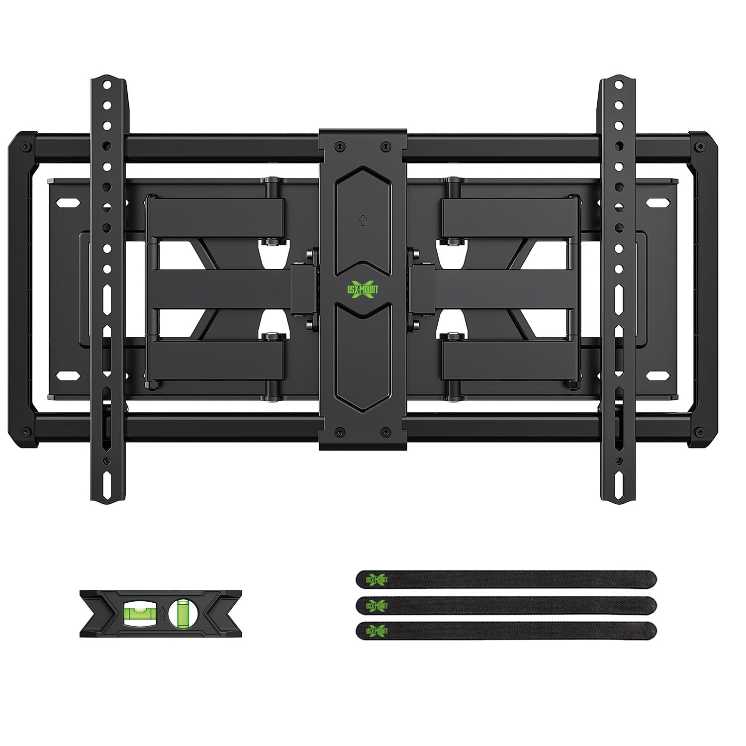 USX Mount Ultra Slim Full Motion TV Wall Mount for 37-90 inch Flat Screen/LED/4K, Wall Mount TV Bracket with Dual Swivel Articulating 6 Arms, Max VESA 600x400mm, Fits 8/16/24 Studs