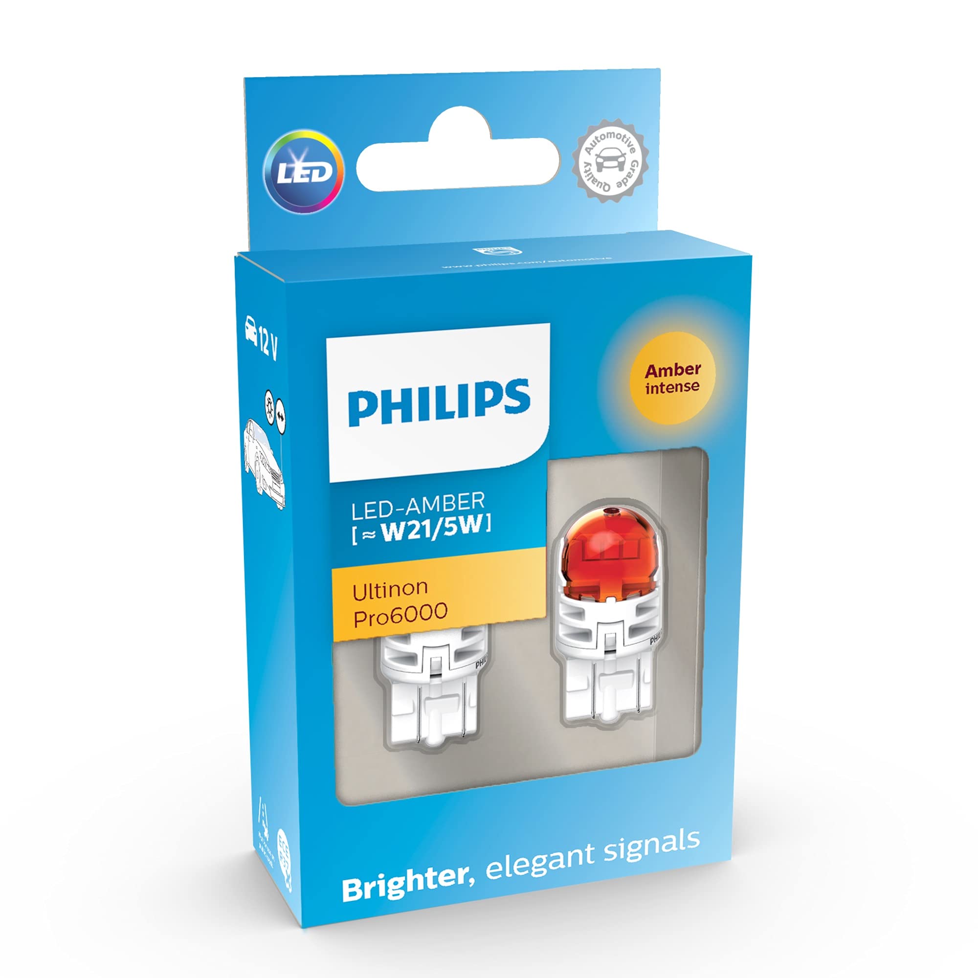 Philips Ultinon Pro6000 LED car signaling bulb (WY21/5W amber)