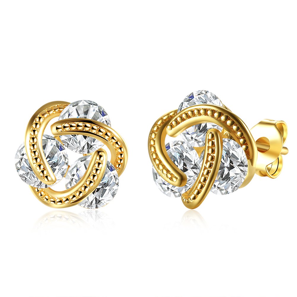 DaisyJewel Gilrs Stud Earrings,Women's Fashion Post Earrings Cubic Zircon Earring Studs for Ladies