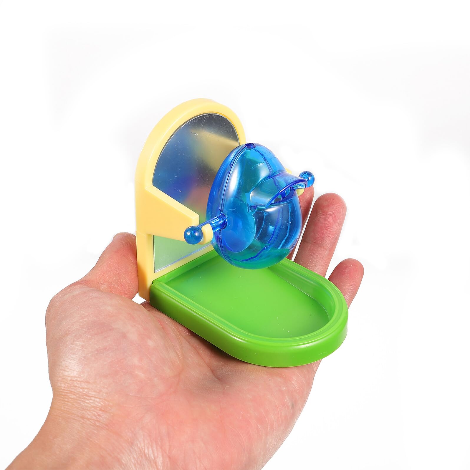 Lurrose Juguete para Loros y Pájaros, Dispensador de Comida Antiestrés, Liviano, de Metal y Plástico, para Entrenamiento y Entretenimiento en Jaula