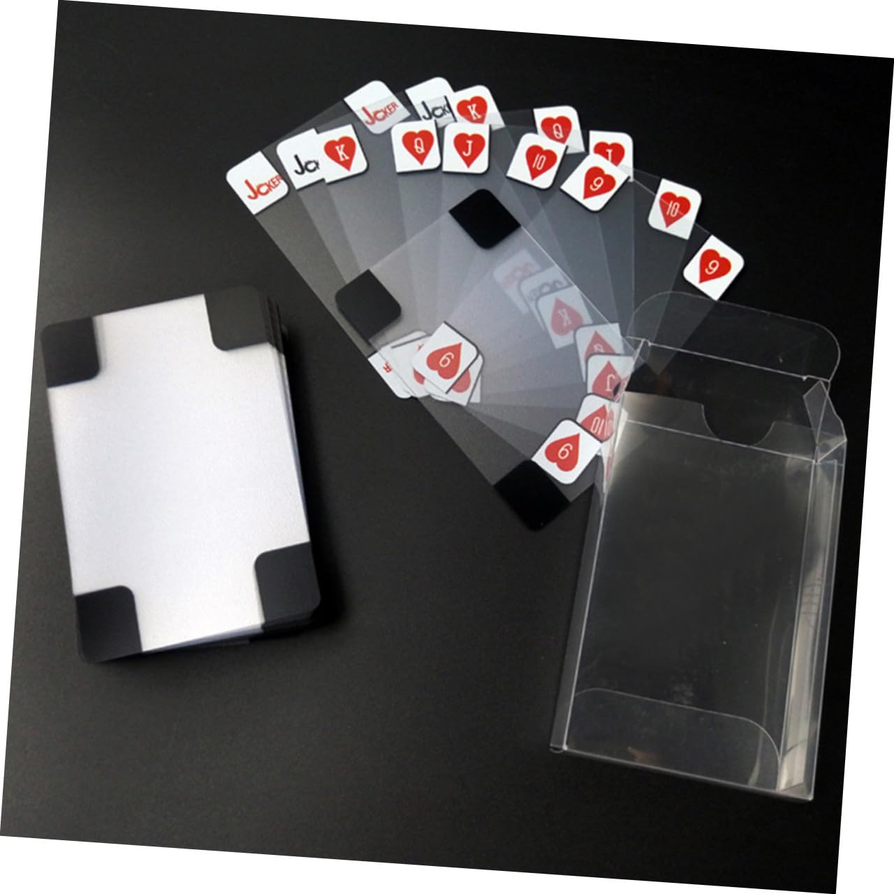 TOYANDONA 3pezzi Poker Trasparente Plastica Pvc Mazzo Di Carte Creativo Per Giochi Da Tavolo Per Famiglie e Collezionisti Materiale Resistente e Facile Da Usare