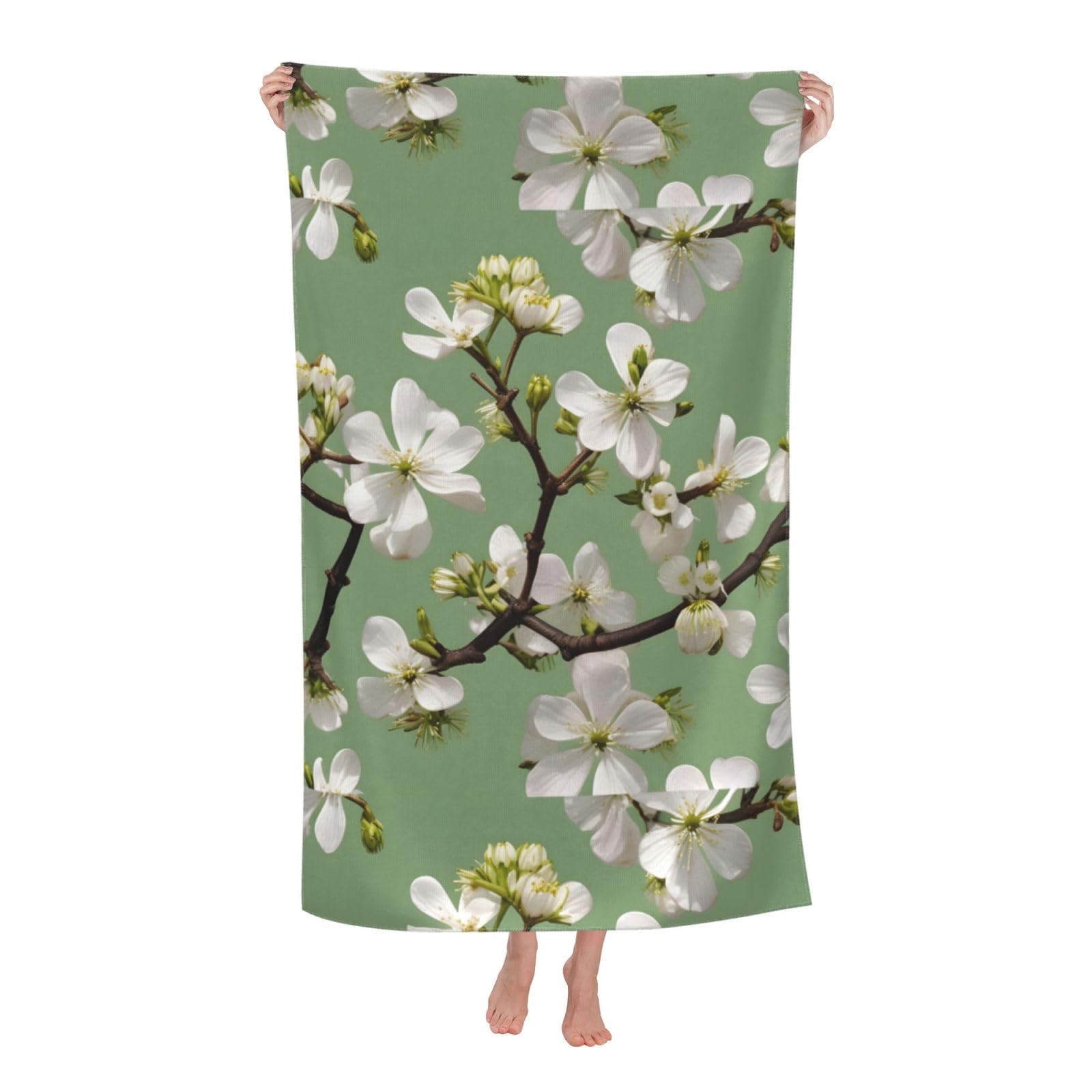 Cbaaghh Dogwood Blossoms Print Adult Beach Towels,Beach & Pool Towel,Beach Towels,Towels For Camping
