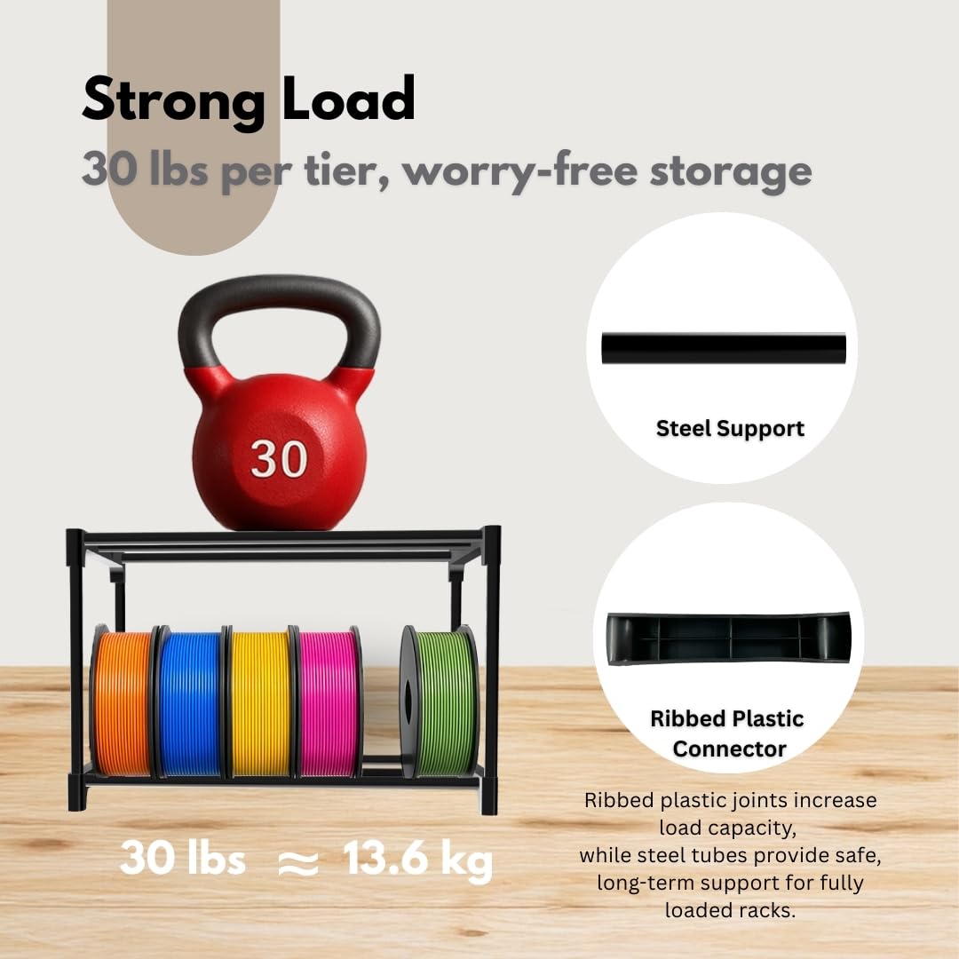 Rack Modulare Per Stampante 3D A 9 Livelli - Supporto In Metallo Per 54 Bobine (1kg) - Montaggio Senza Attrezzi