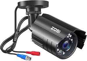 ZOSI 1080P HD TVI Security Camera for Home Office Surveillance CCTV System Bullet BNC Camera with Night Vision Black asin的图片