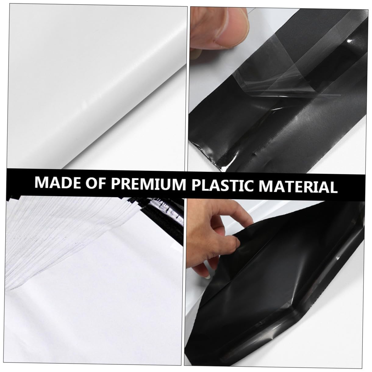 Zerodeko 100 pièces Courrier Plastique Épais Autocollants Sacs Expédition Robustes et Étanches pour Envoi Colis et Emballage Postal
