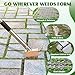 Crack Weeder, Manual Crevice Weeding Tool, Moss Weed Remover Puller Tool Grout Brush with Adjustable Stainless Steel Long Handle for Deck, Paver, Patio, Walkway, Driveway Crack - 2 Weed Brush Heads