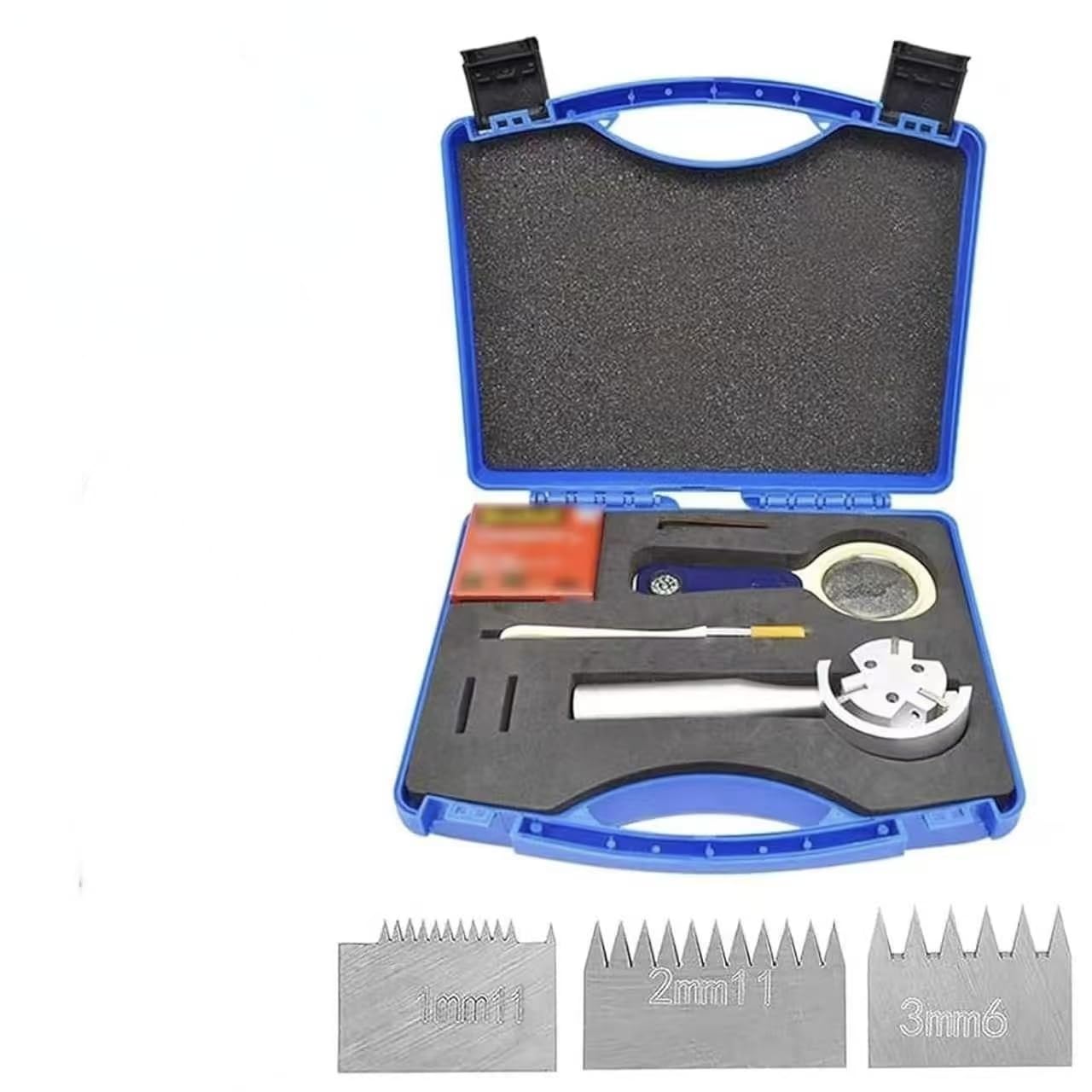 XNZJHPP Cross-Cut Adhesion Tester Kit with 1mm/2mm/3mm Blades, Magnifier, Brush, Tape & Plastic Case - Ideals for Paint, Coating, and Plastic Adhesion Testing