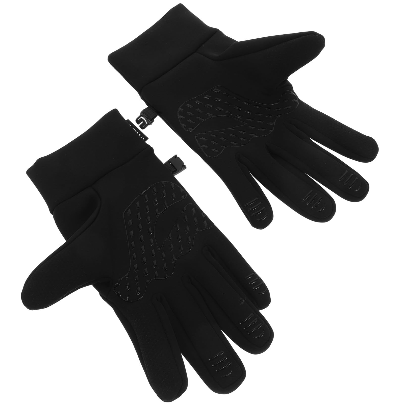 Thermal Waterproof Touchscreen Gloves for Men Windproof Warm Cycling and Driving Gloves with Fleece Lining Black Size M