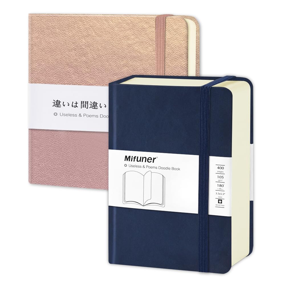 Mifuner Small Square 5x5 104 sheets 80gsm mermaid & 3.5x5.5 200 Sheets 105gsm Deep Blue