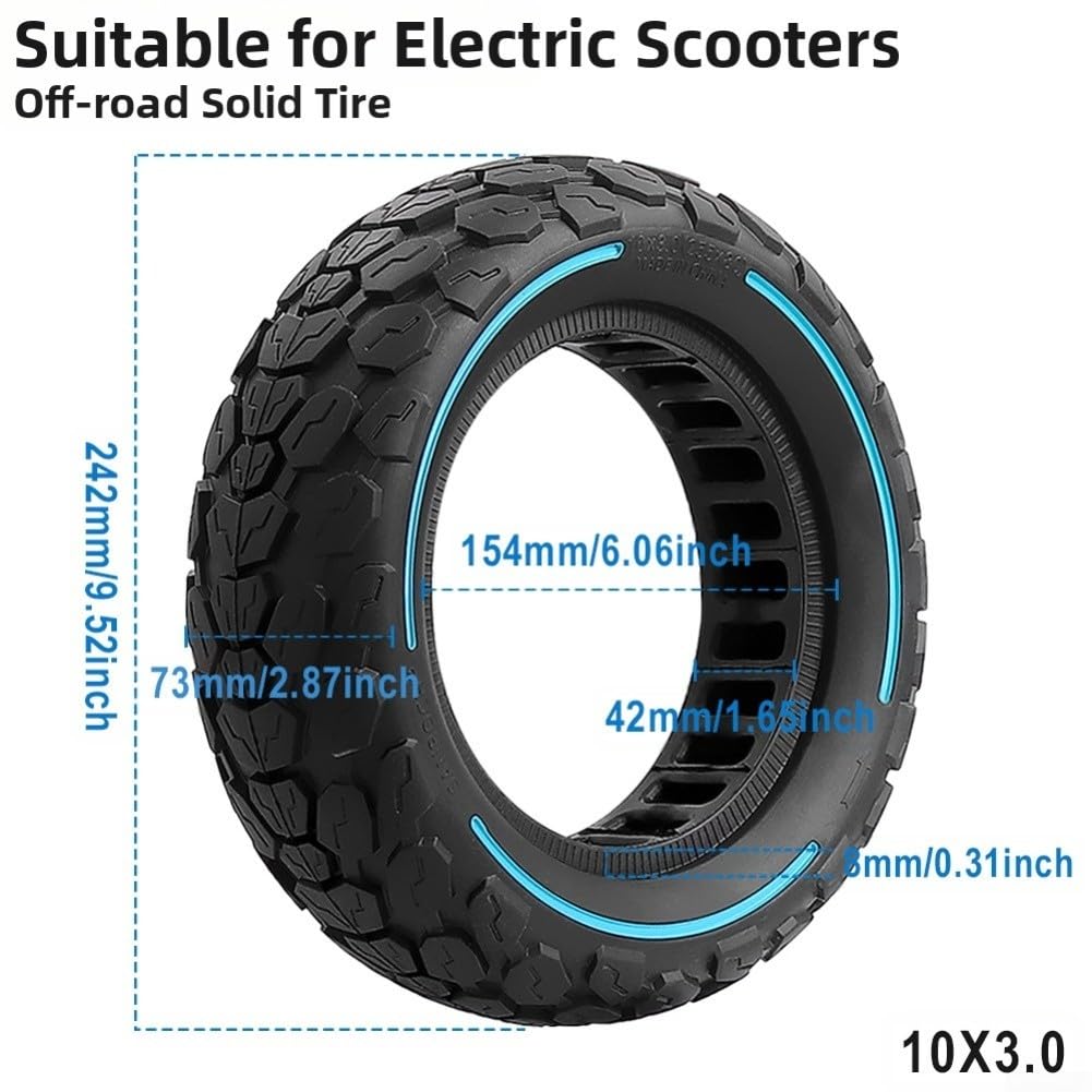 Pneu en caoutchouc résistant à l'usure 8,25" pour scooter M365 (bleu)