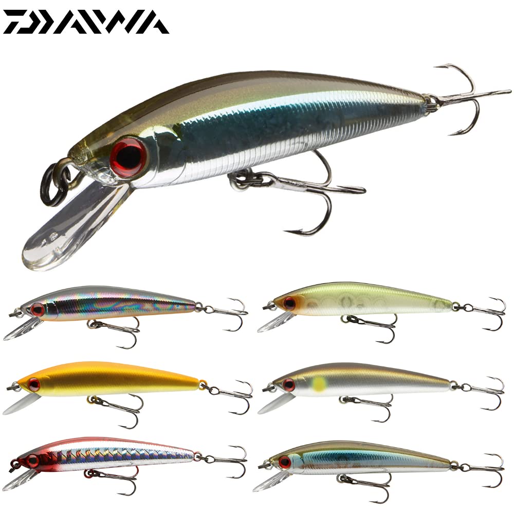 Leurre Truite Leurre Daiwa Baby Minnow 6cm 3.5g - Suspending - Perche, Truite, Aspe - Chart Back Pearl Leurres Pêche Daiwa