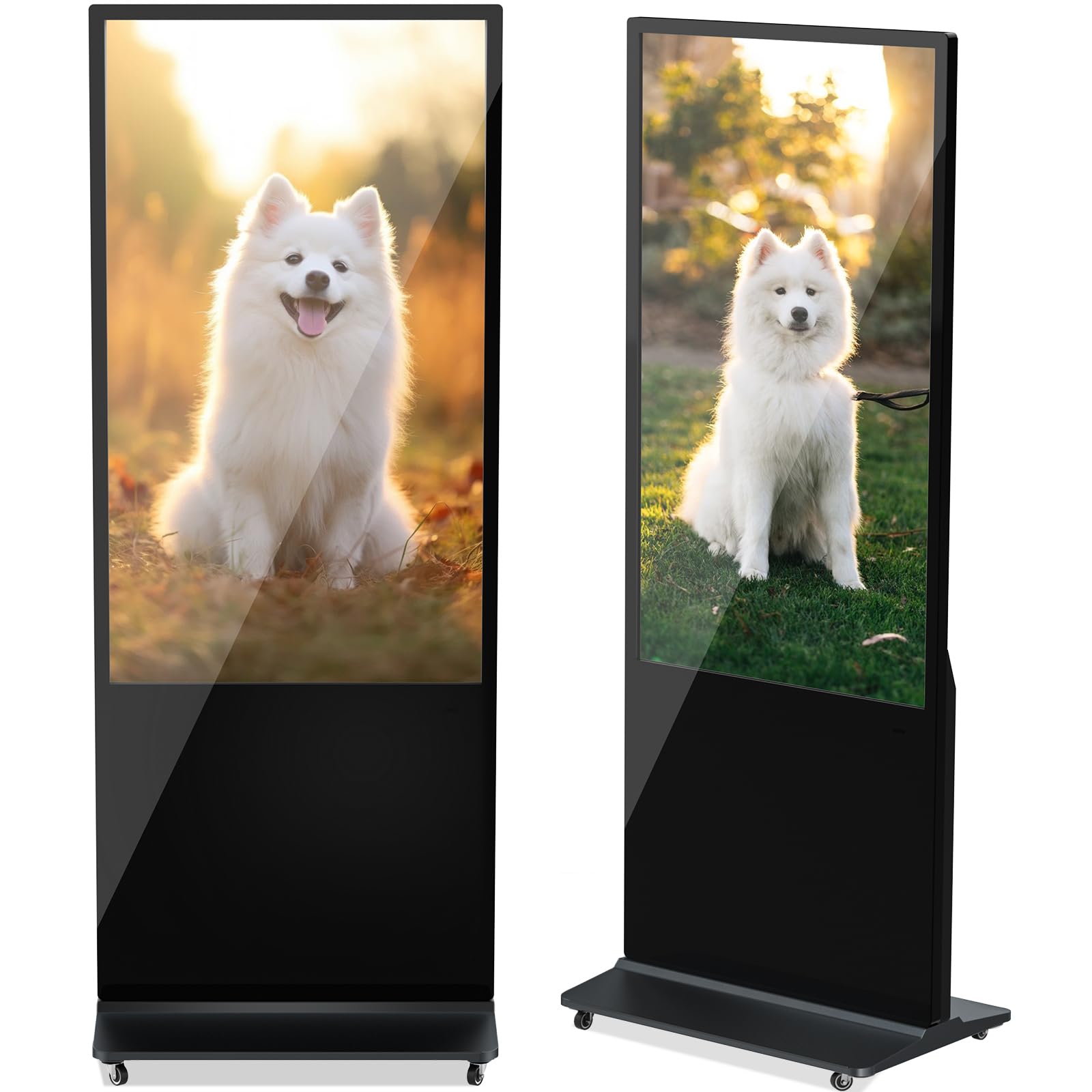 Photo 1 of HLEC 55'' Indoor Floor-Standing Digital Signage Interactive Display, 4K Touchscreen Advertising Display LCD Kiosk, Commercial Android Smart System, CMS Software, HDMI/USB Input?Out/WiFi(4+64G)