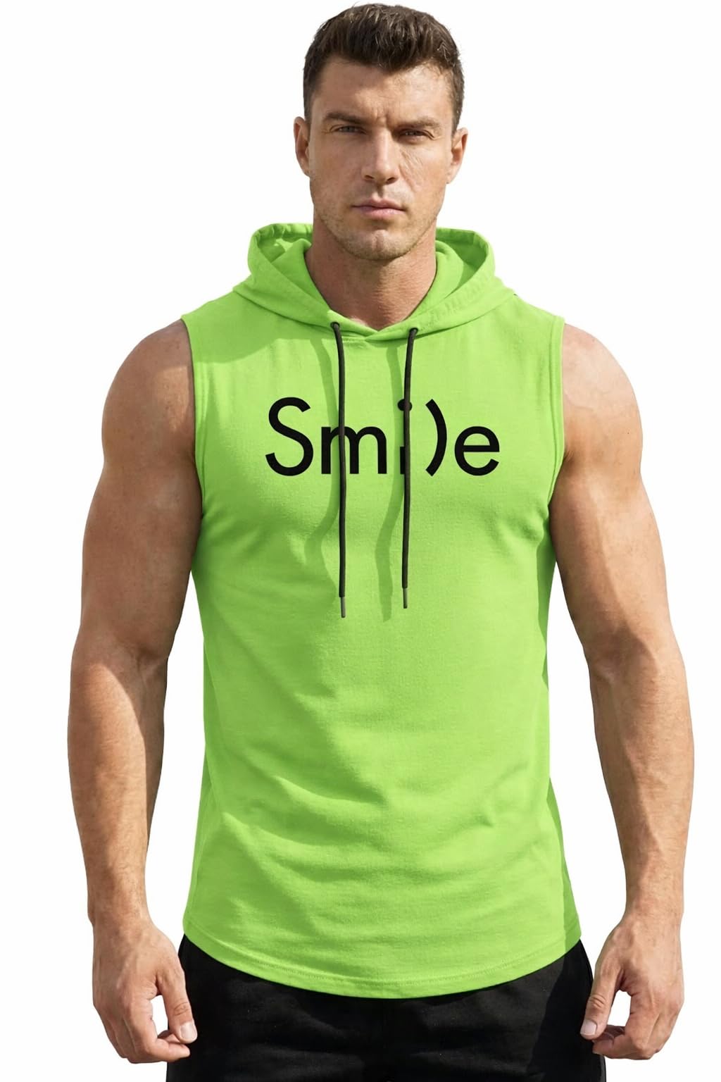 harry logan Premium Gym Hoodie (Sleeveless) – Smile Design Muscle Tank for Men | Activewear-picture-16