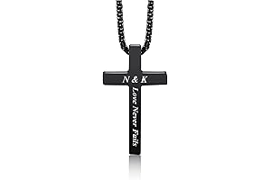 Personalized Cross Necklace for Men: A Timeless and Meaningful Gift with an Engraved Message