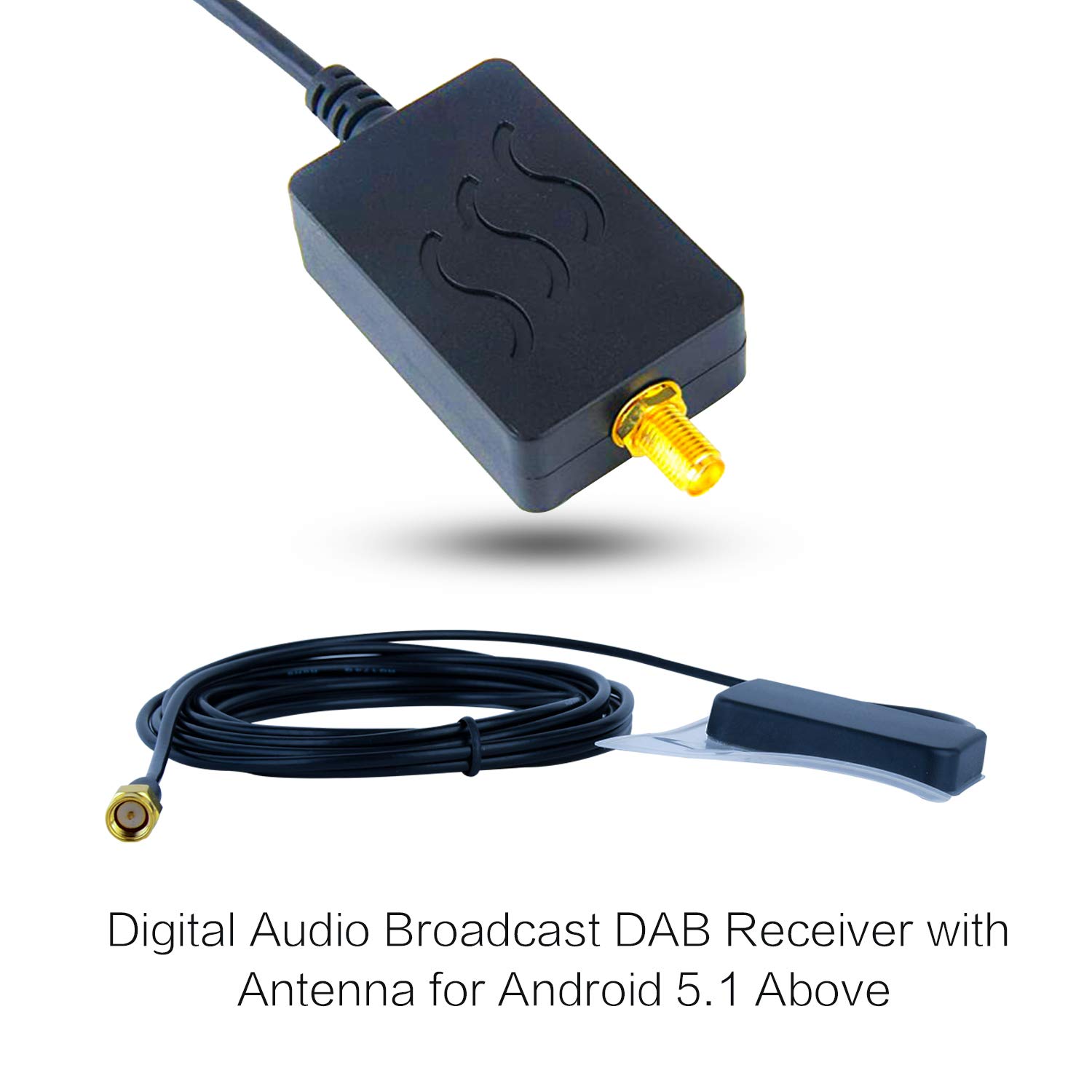 Dasaita USB DAB Car Adapter DAB+ Digital Radio Tuner Receiver + SMA