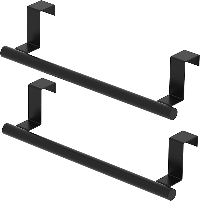 Qflushor Over Towel Bar, Over The Door Towel Rack 2 Pack
