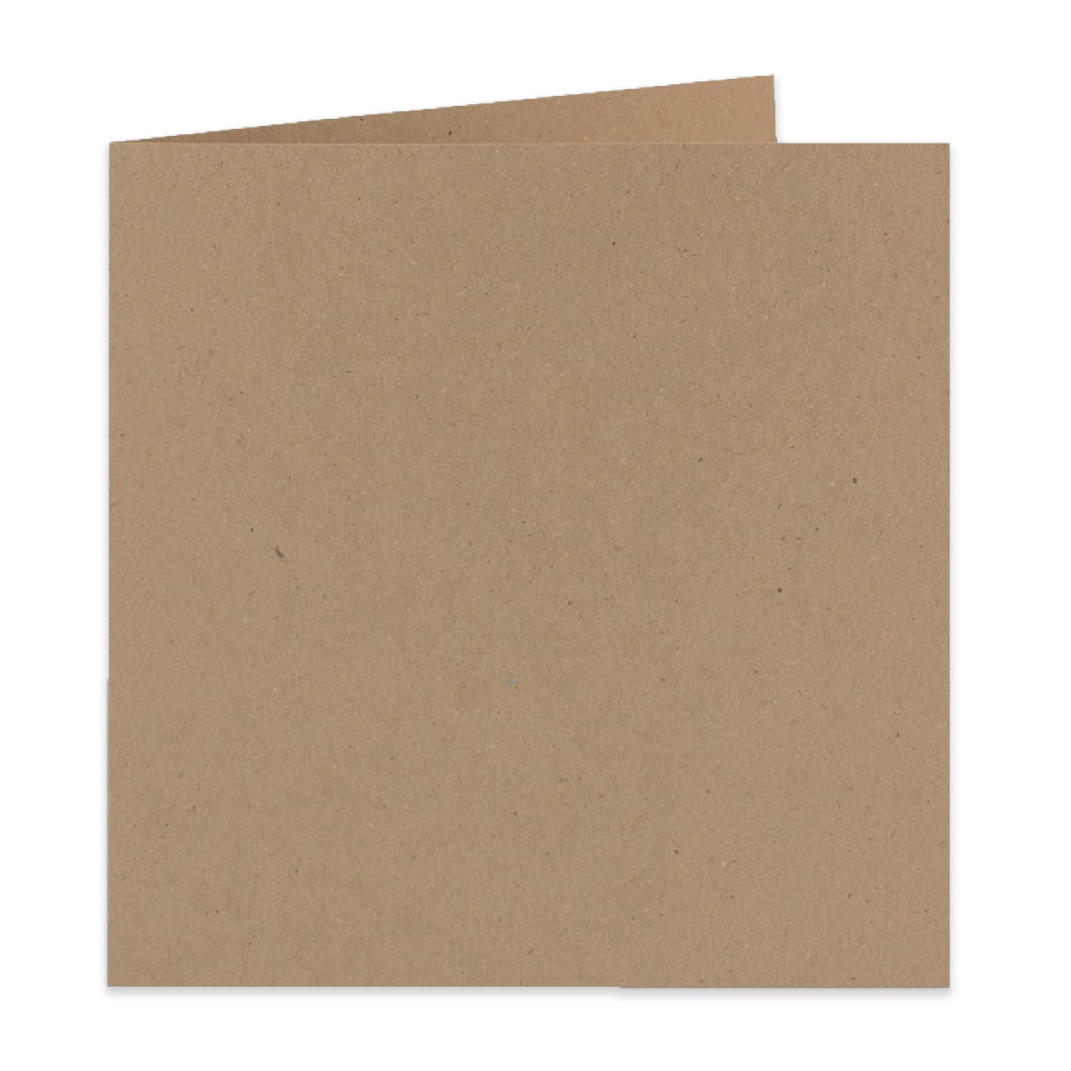 75x Quadratisches Faltkarten Set aus Kraftpapier - 150 x 150 mm - Doppel-Karten & Briefumschläge & Einlegeblätter - braun öko - Recycling-Naturpapier nachhaltig