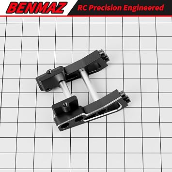 Aluminum Alloy Rear Wing Set Upgrade Parts for Arrma 1/14 Typhon Grom,Replace#ARA480074 (Black)