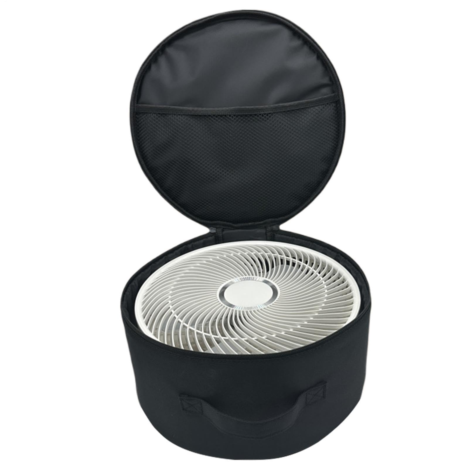 Ecoptyza Round Portable Fan Case Bag, Shockproof Fan Carry Case, Mini Round Portable Carry Storage Bag, for Travel Camping Picnic Outdoor Women Men Workplace Beach