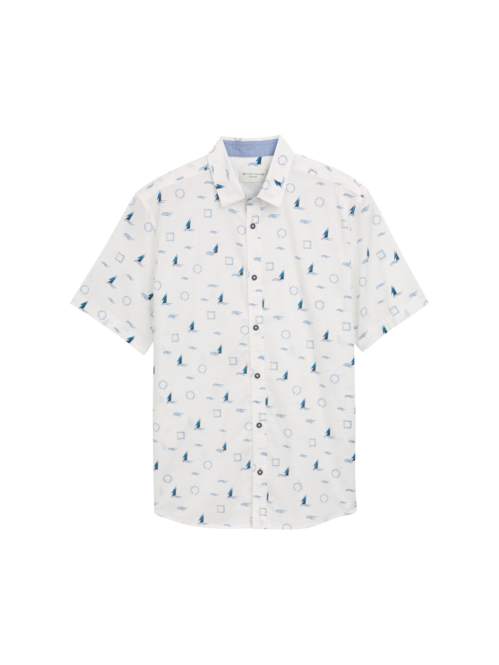 Tom Tailor Herren Kurzarmhemd mit Muster