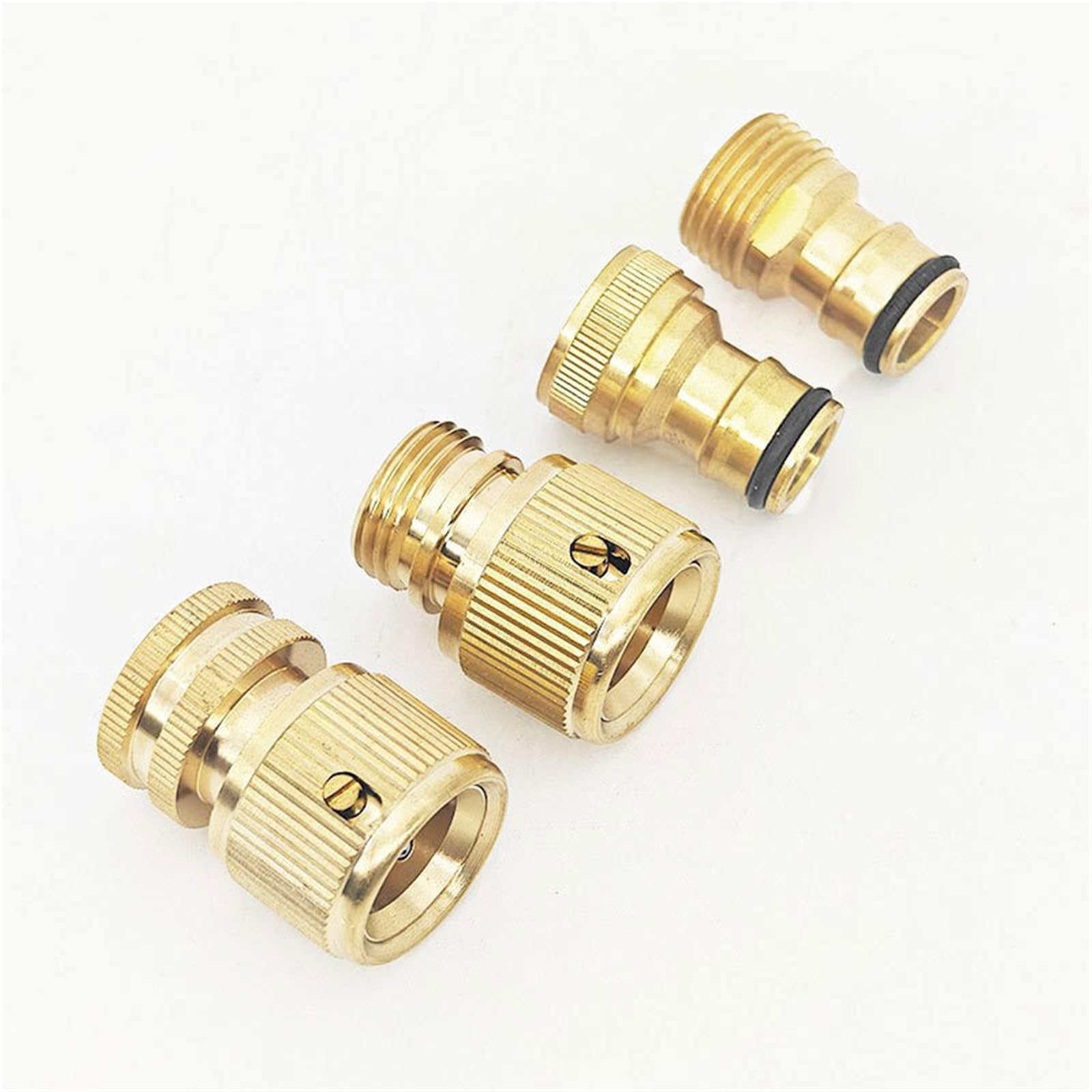 Connettore for Pistola ad Acqua con capezzolo ad innesto rapido in Rame da 1/2 Pollice for Tubo da Giardino(1 set-01)