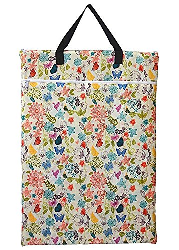 Large Hanging Wet/Dry Cloth Diaper Pail Bag for Reusable Diapers or Laundry (Giraffes) image 4