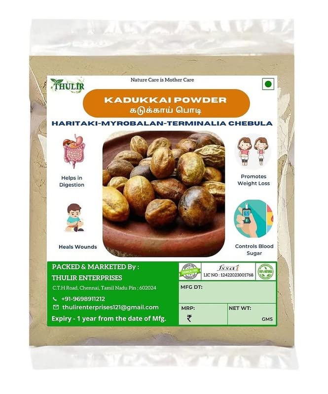 THULIR Kadukkai Powder | Haritaki - 100 Gms | Terminalia Chebula | Inknut | Harad | Harade Powder | Karakkaya Powder (B0BJ2Z59JG) Amazon Price History, Amazon Price Tracker