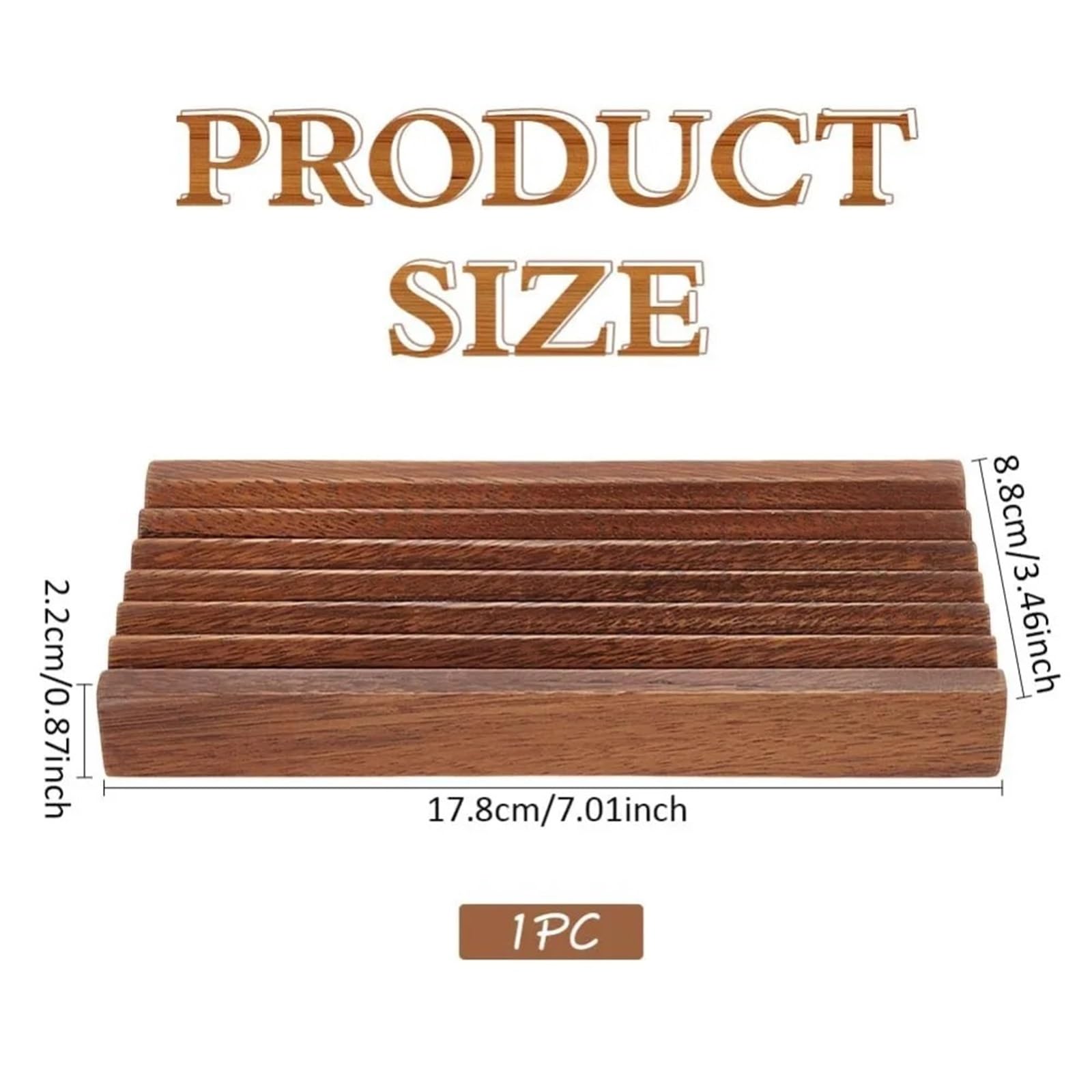 Expositor de Plumas Estilográficas Portalápices rectangular horizontal de nogal, organizador de escritorio de madera con 6 ranuras, elegante pluma estilográfica.