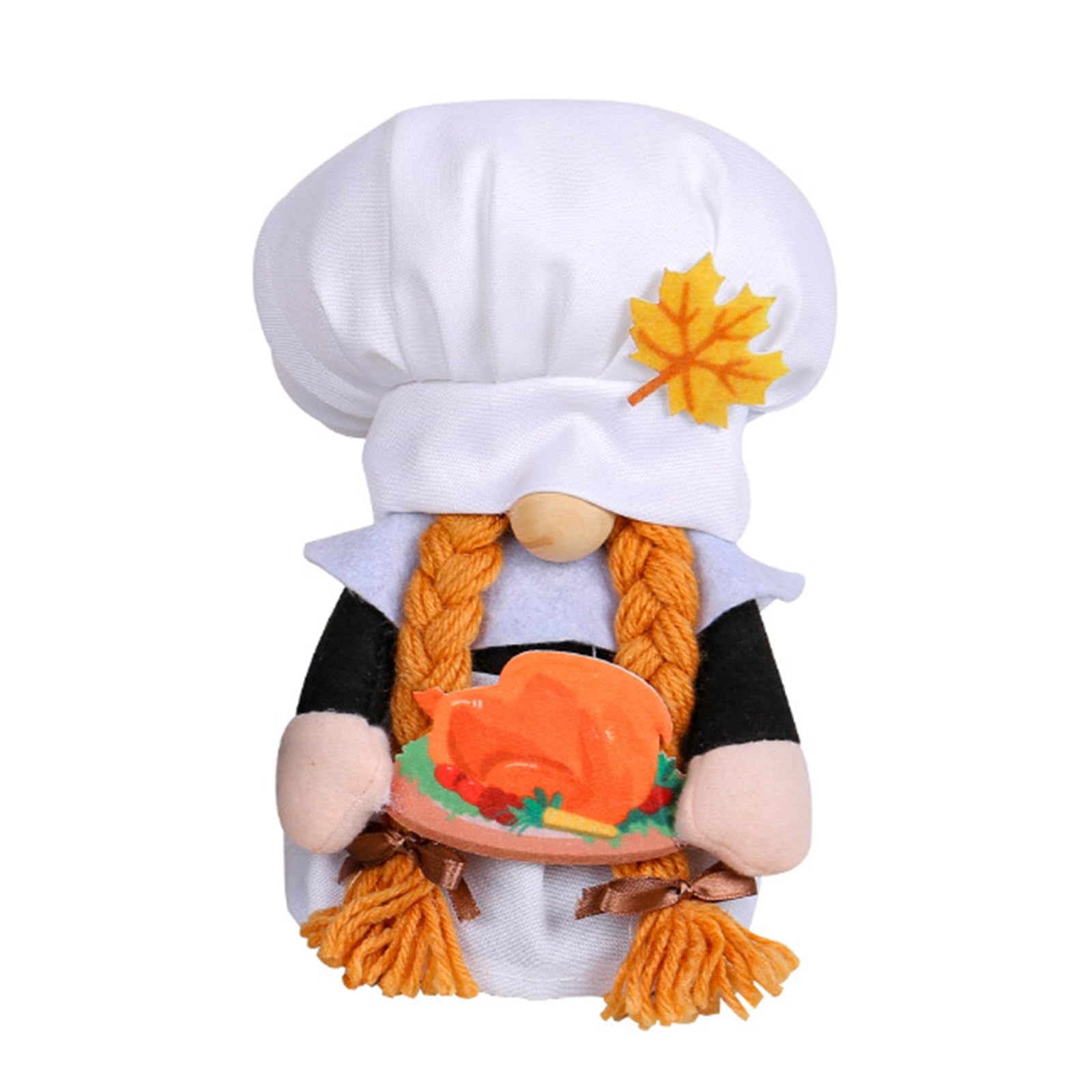 Buxuaaaa Thanksgiving Faceless Doll with Pumpkin Decoration Scandinavian Tomtes Farmhouse Kitchen Tiered Tray Decorations Fall Gnomes