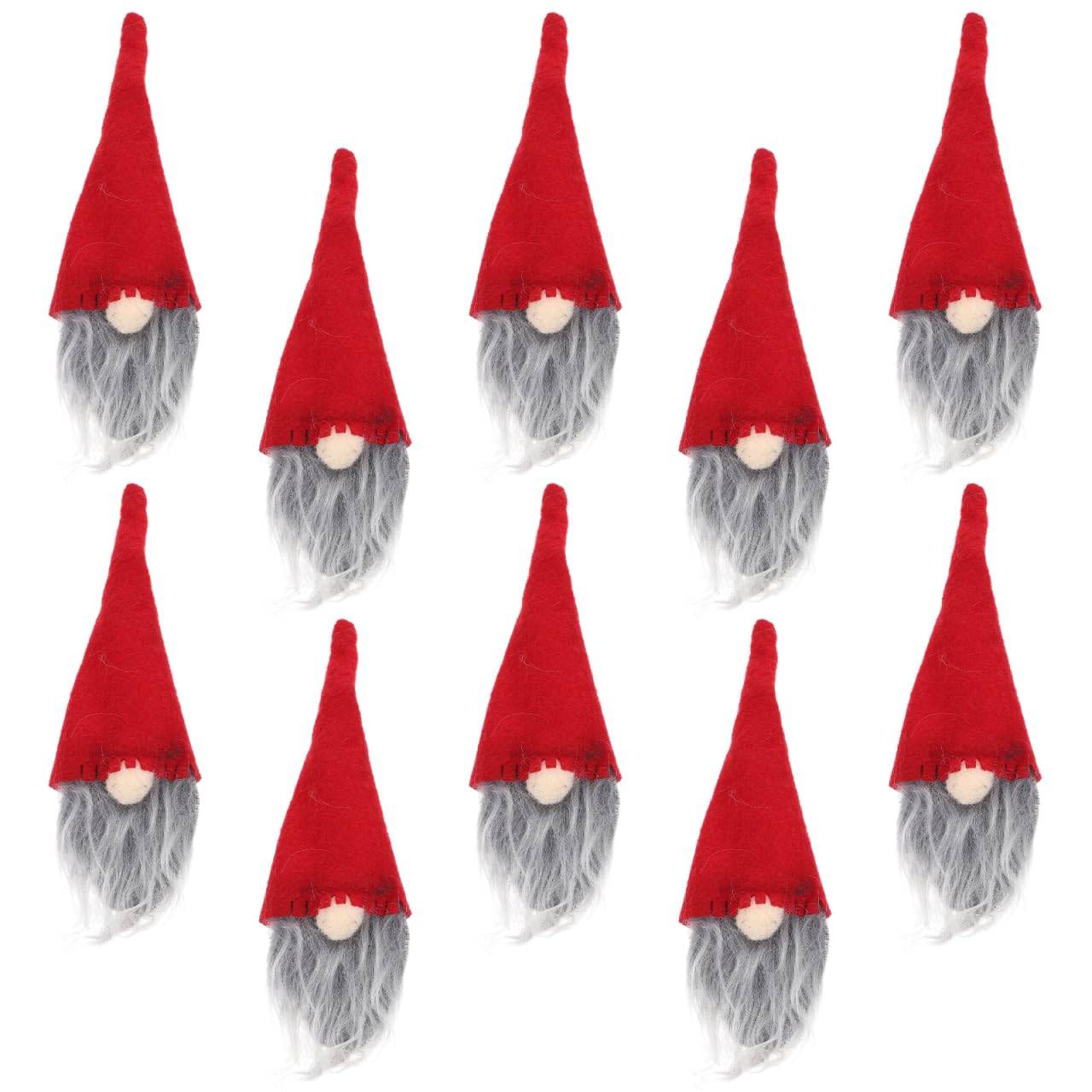 10Stück Weihnachtsmützen für Flaschenhals gesichtslose Puppenflaschenhüte bezaubernde Flaschendekorationen für Weihnachten