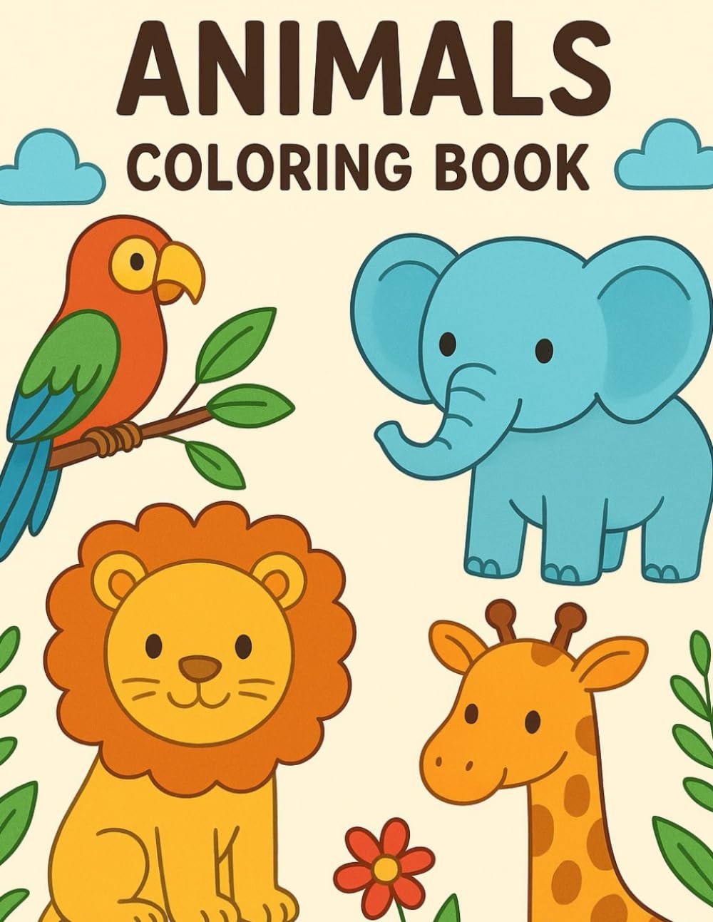 Fun with Animals: A Coloring Book for Kids