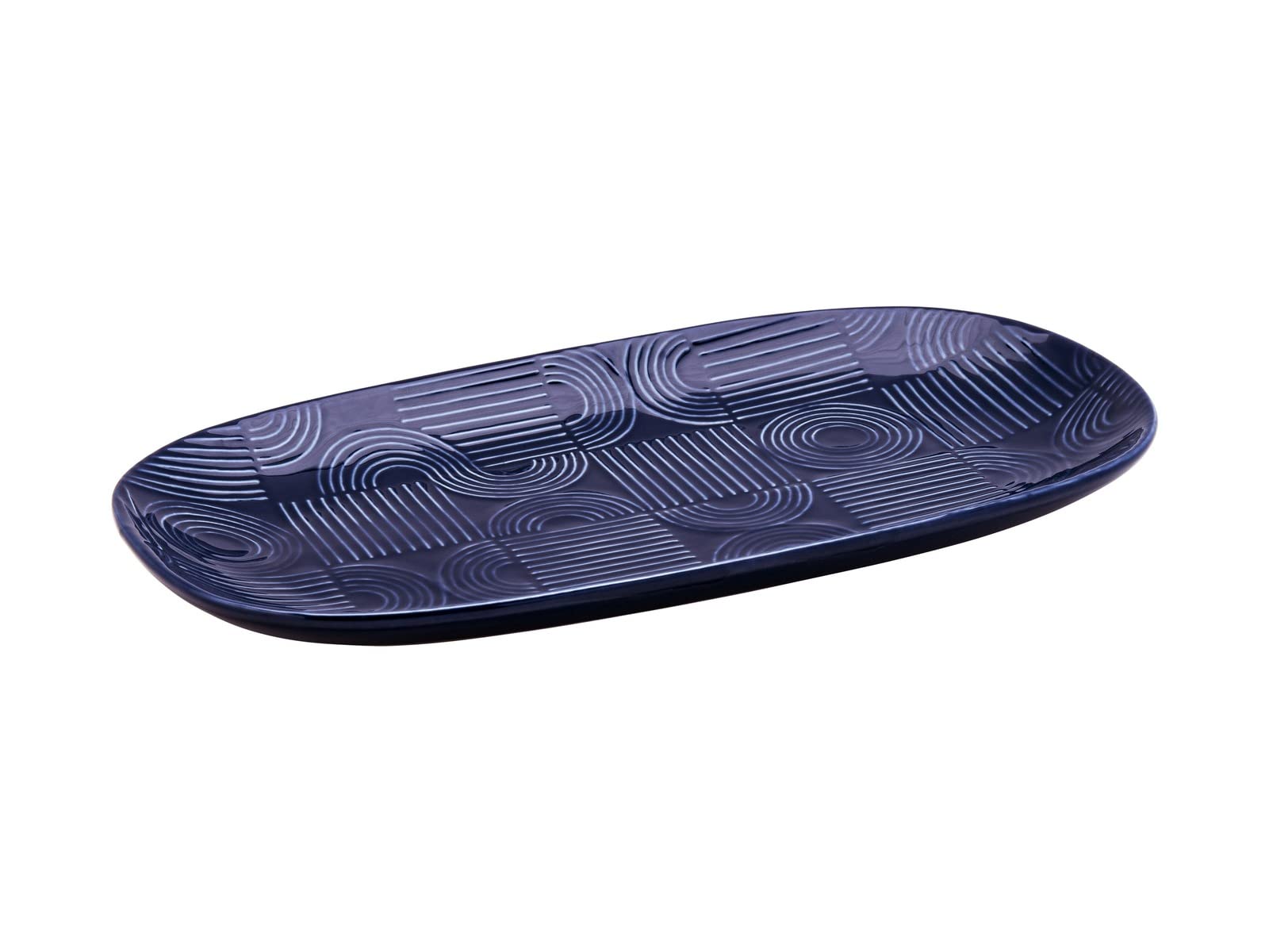 Maxwell & Williams DR0451 Arc - Piatto in ceramica premium blu indaco, in confezione regalo