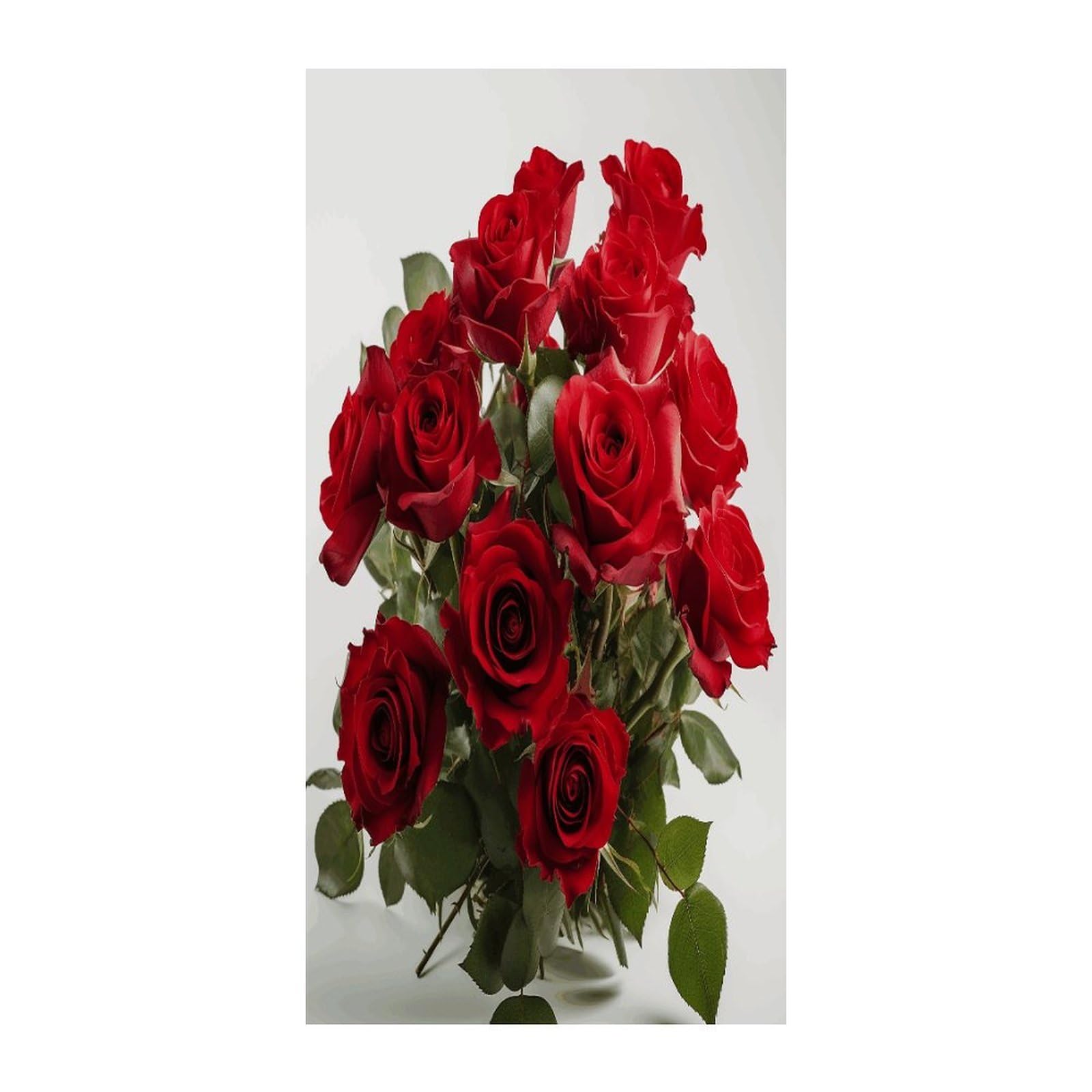 Fekiloot Style Fresh Red Roses Door Curtain Room Divider Curtains