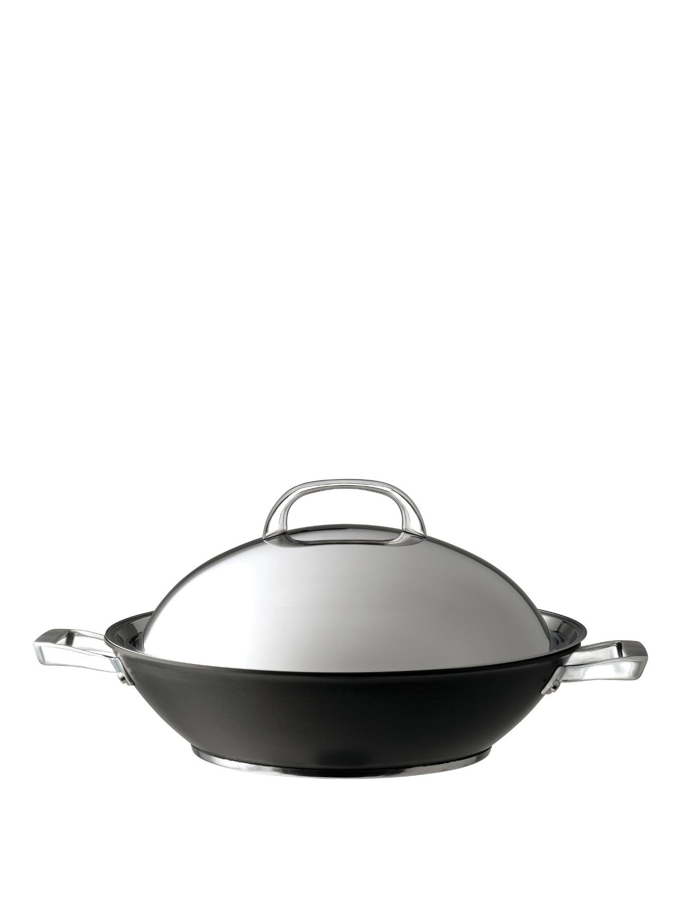 Circulon Infinite Wokpfanne Induktion 36 cm - Wokpfanne Mit Deckel und Griffen aus Edelstahl - Antihaftbeschichtet - Spülmaschinenfest - Hartanodisiertes Aluminium Kochgeschirr, Schwarz