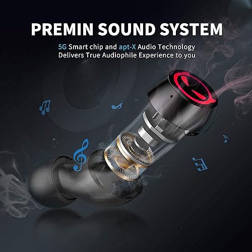 Miniatura 5 de Auriculares Bluetooth B29 negros, con un estuche de carga de 350 mAh, 40 horas de tiempo de conversación, impermeables, cancelación de ruido,