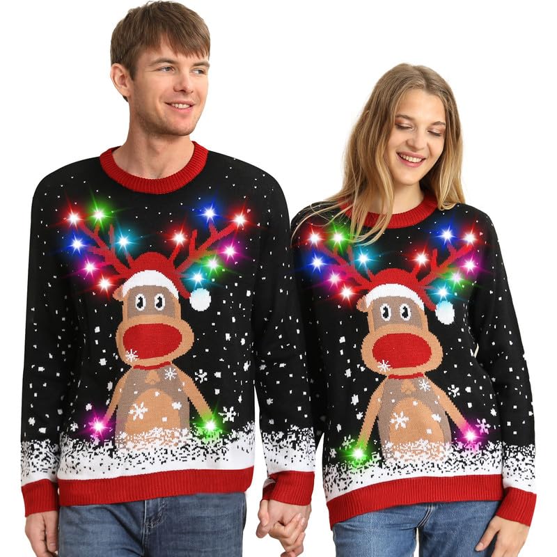 Kouric Ugly Christmas Sweater Herren Damen, hässliche...