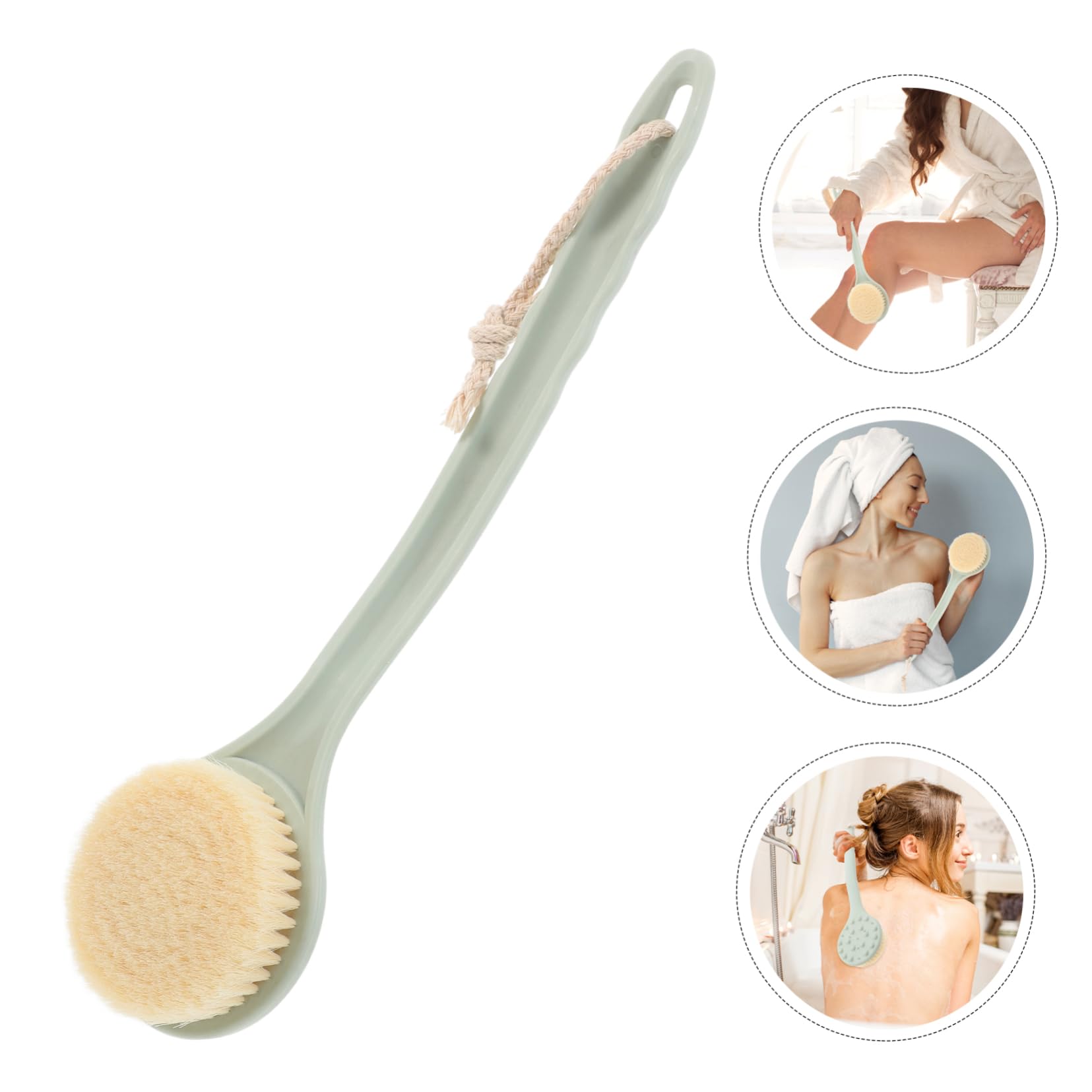 minkissy 3 Cepillos De Baño Para Espalda Con Mango Largo Para Cepillo De Con Mango Largo Para Cepillo De Baño Con Mango Largo Para