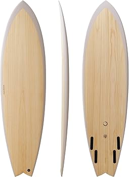 Amazon | nanazero WOOD SKIN サーフボード MID05 クアッド フィッシュ