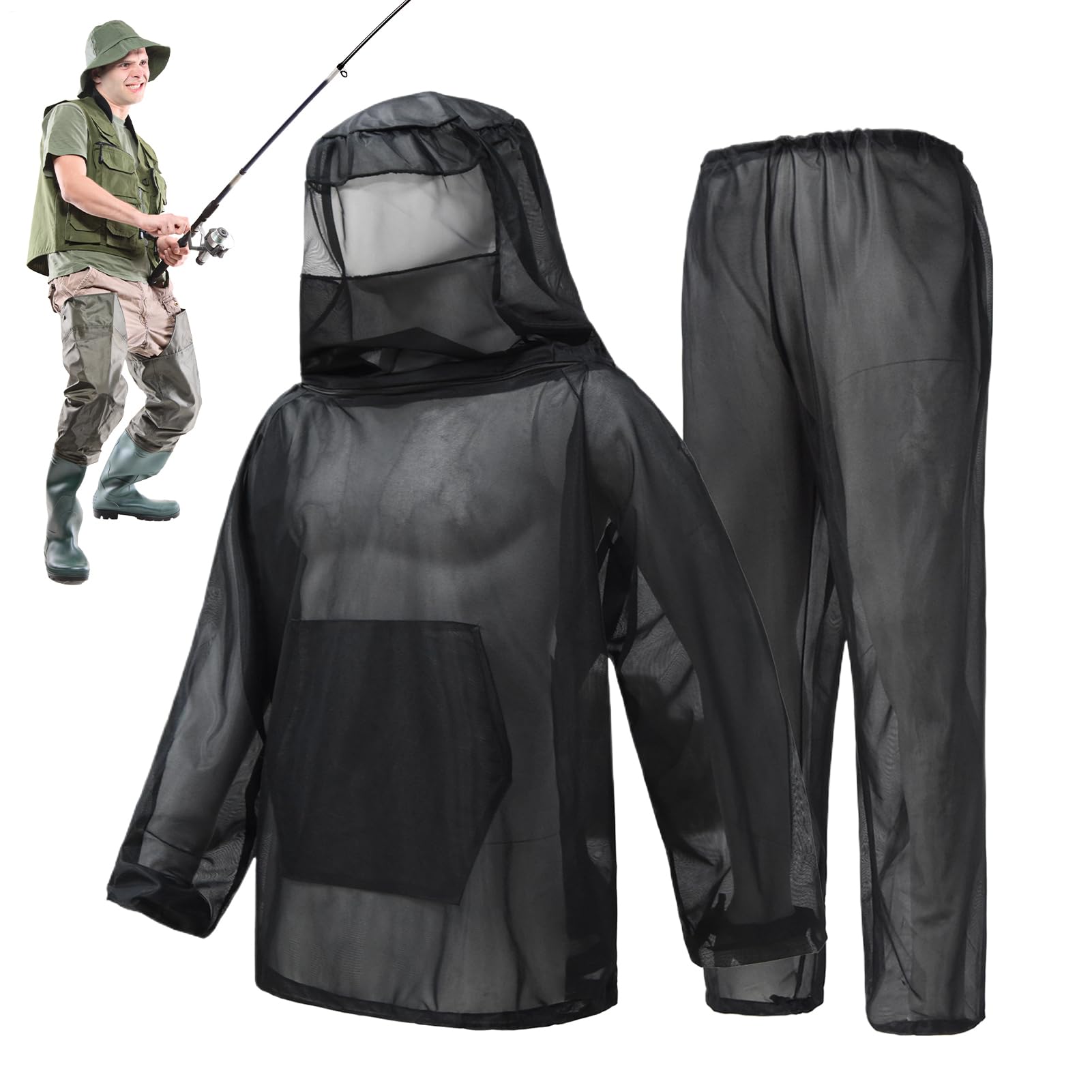 Abbigliamento Antimosche | Tuta Antizanzare 2 - Scudo Protettivo Repellente Barriera Indossabile per Attività Estive Come Pesca Agricoltura Giardinaggio Escursioni Terrazzo