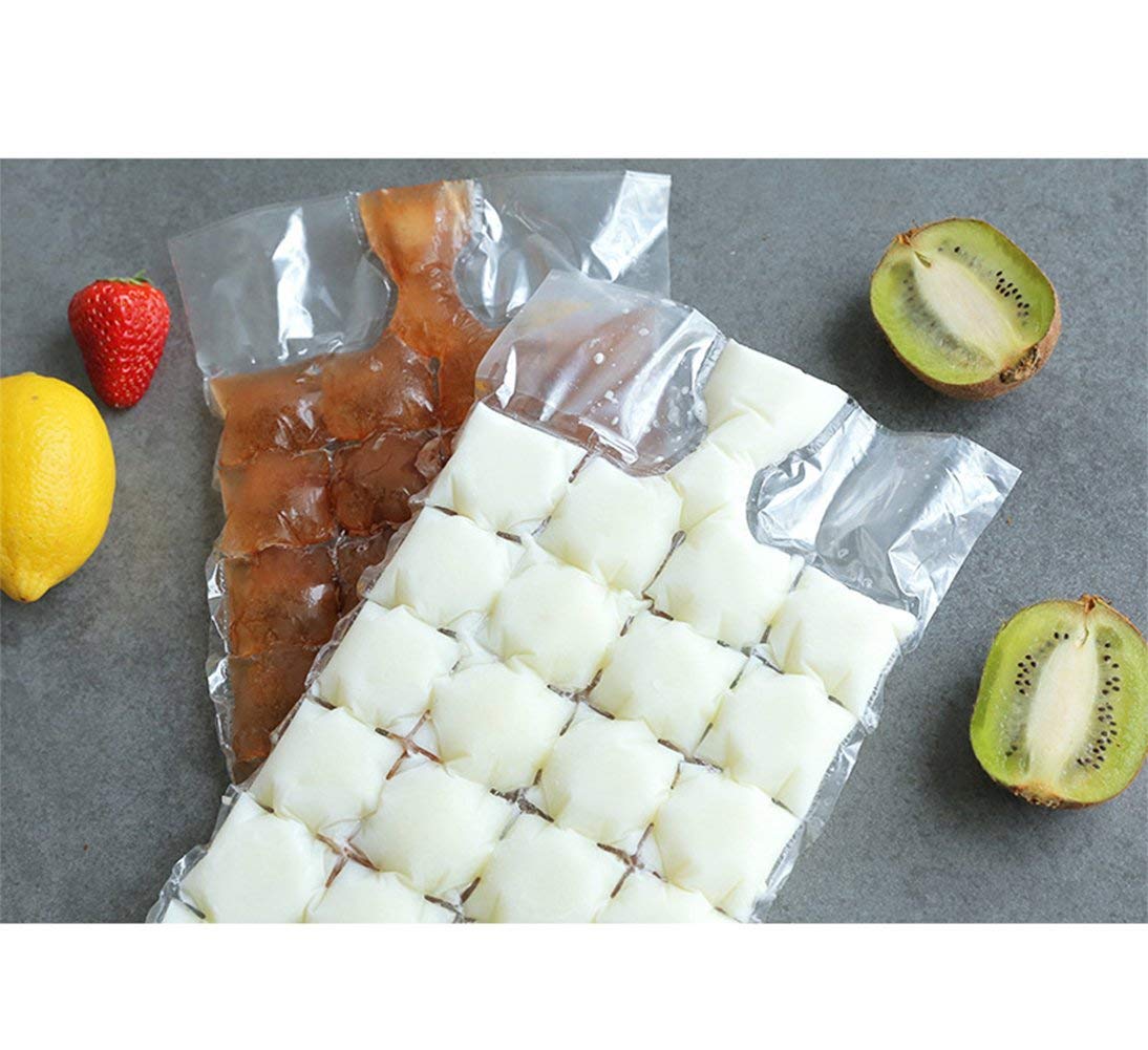 HENGSONG 10pcs Ice Mold Cube Tray Ice Making Bags Self-Sealing Ice Cube Trays Molds
