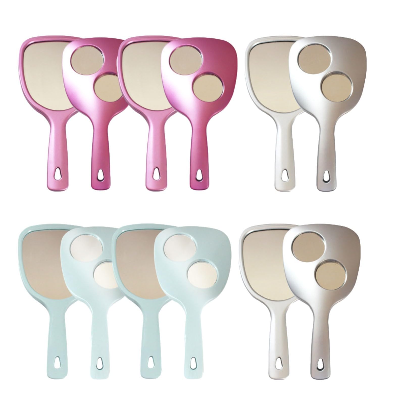 Zahnspiegelgriff, Zahnspiegel, Make-up-Handspiegel, doppelseitig, 3-fach, 5-fach vergrößernd, Untersuchung, Mundspiegel, Mundspiegel(12pcs)