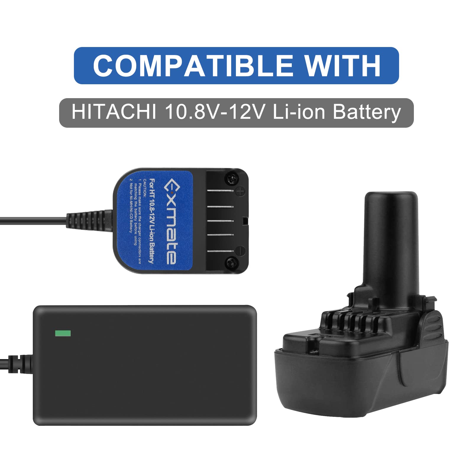 Caricabatterie Exmate 12V Per Batterie Al Litio M12 - Ricarica Rapida 1.5A, Compatibile Con Molti Modelli