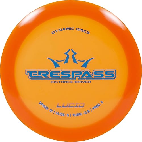 Dynamic Discs Lucid Trespass Disco Golf Driver  Frisbee de distancia máxima  Disco de golf estable  Los colores del sello pueden variar