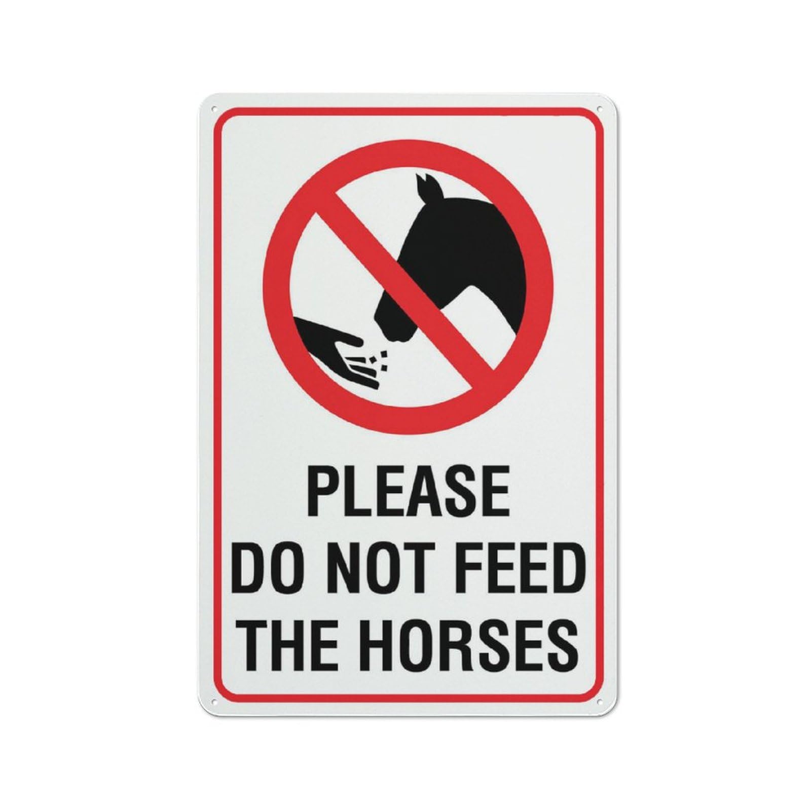 Please Do Not Feed The Horses Symbol Sign Warning Tin Sign Home Kitchen Farm Garden Garage Wall Decor 12X8Inch