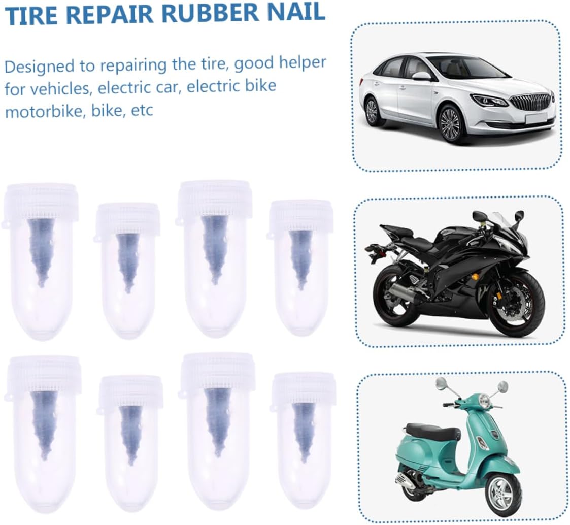 CHILDWEET 60pcs Tire Repair Rubber Nails for Road Bike and Car Tires