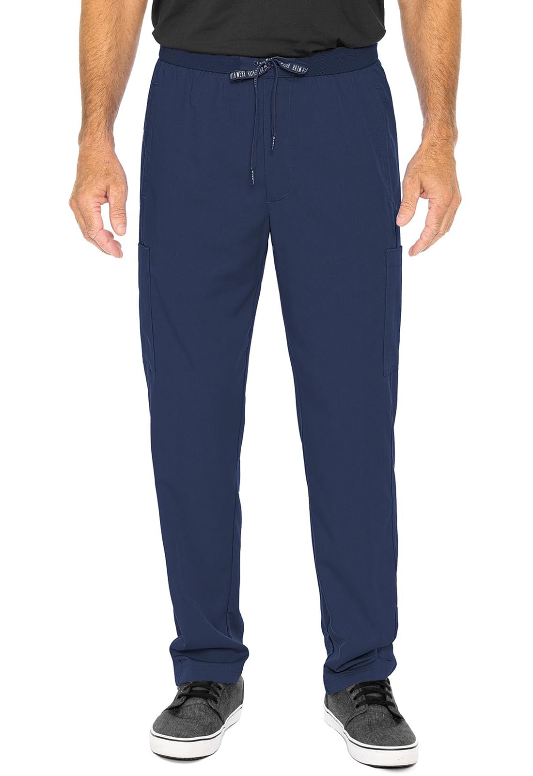 Med Couture Men's Straight Leg Scrub Pant with Zip Fly Front, 6 Pockets, and Elastic Waistband - MC7779
