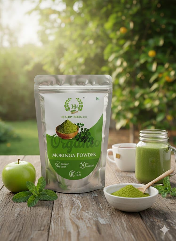 HEALTHY HERBS (HH) Organic Moringa Leaf Powder, Non-GMO, No Additives (200g) 4