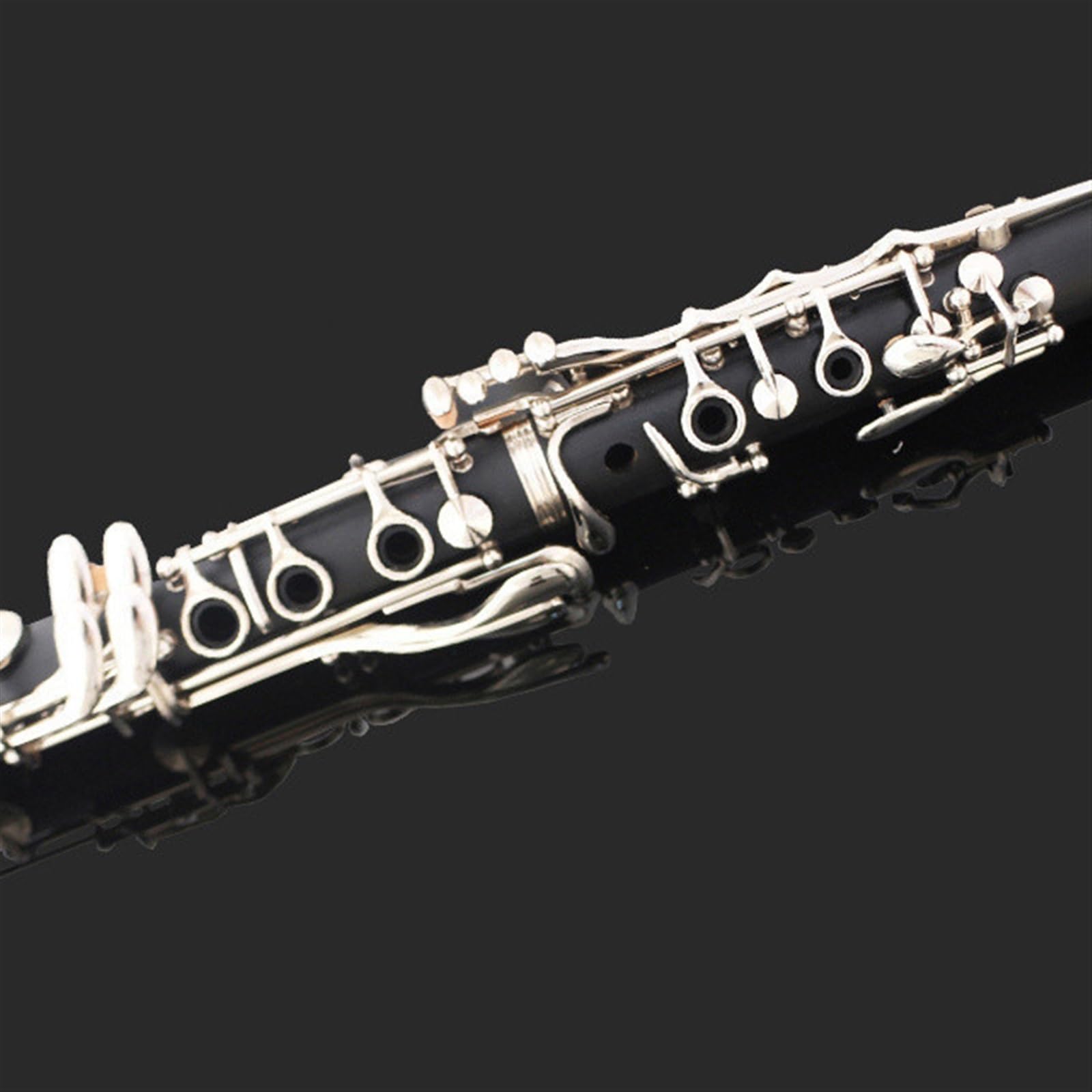 Principiante Clarinete Clarinete Plano B Instrumento De Clarinete Baquelita Doble De Dos Secciones Instrumento De Nivel De Rendimiento Graduado Para Principiantes(A)