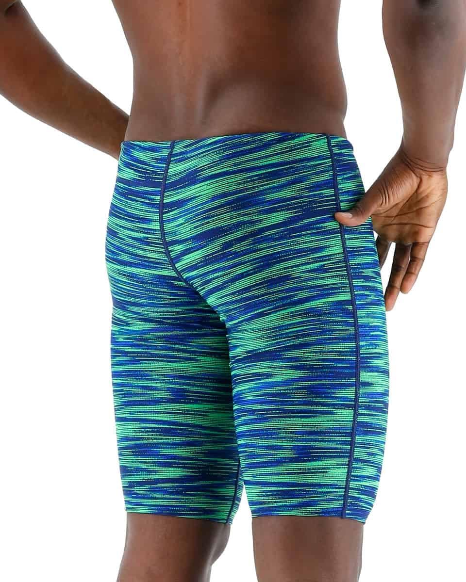 TYR Herren Durafast Elite Athletic Jammer Badeanzug Badehose, Blau/Grün, 36